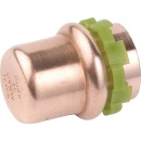Aalberts copper press fitting V-contour cap Ø 18...