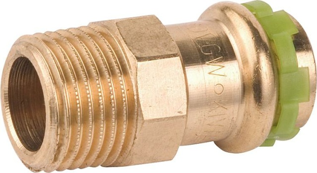 Aalberts gunmetal press fitting V-contour transition nipple with AG 28x1 P 4243 G 4243GVW281 NEW