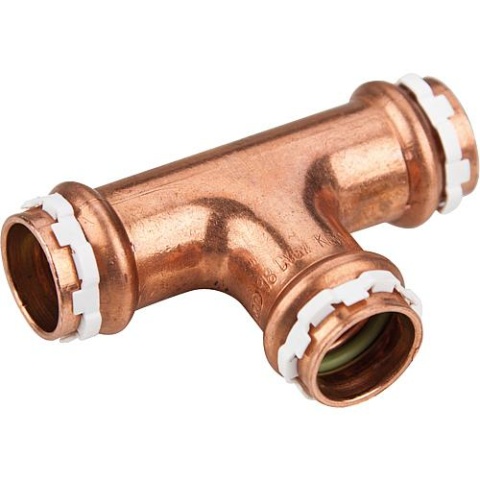 Aalberts Solar press fitting copper T-piece, 22 mm, V-contour, type VCS 5130 5130VS22 NEW