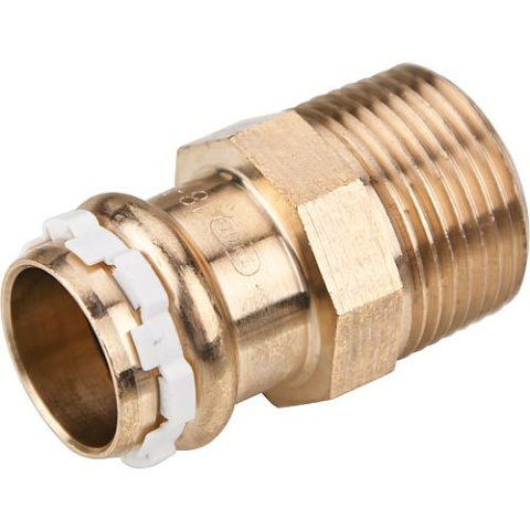 Aalberts Solar pressfitting V-contour transition nipple with AG, 18 mm x 3/4"", type VCS 4243 G 4243GVS1834 NEW