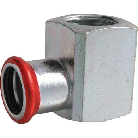 Eurotubi acero al carbono pressfitting M-contorno ángulo de transición 90° con IG 28mm x1/2 NUEVO