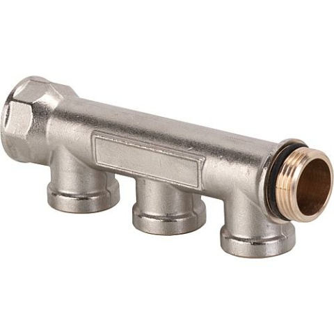 Ivar manifold 3-way DN 25 (1"") x IG DN 15 (1/2""), nickel-plated brass NEW
