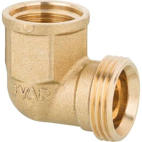 Ivar Winkel-Schraubverbinder AG x IG 3/4 IG x Eurok Messing blank NEU