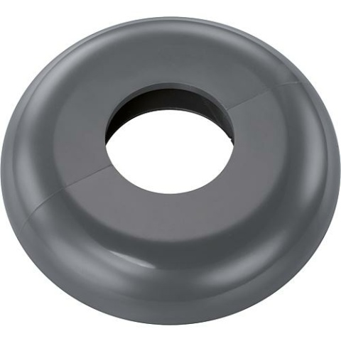 Megaro Doppelrosette - Typ Mailand Verkehrsgrau B - ähnlich RAL 7043 - 19 mm NEU