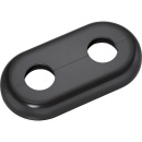 Rosace double Megaro - type Milan gris noir - similaire à RAL 7021 - 21,7 mm NOUVEAU