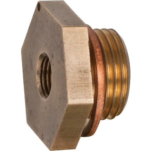 Adapter gwintu DN15 (1/2"") x M10 z otworem uszczelniającym z miedzianą uszczelką 62424 NOWOŚĆ