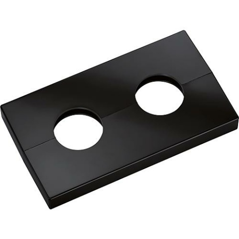 Megaro Doppelrosette Typ Kopenhagen Schwarzgrau - ähnlich RAL 7021 - 19mm NEU