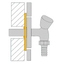 Haas safety splash guard made of rubber black inner Ø 28 mm (3/4"") NEW