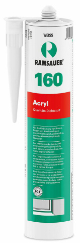 Ramsauer Acryl 160 blanc mastic de jointoiement plasto-élastique 310ml 1300302 NOUVEAU