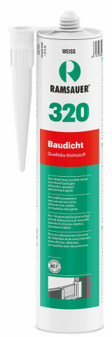 Ramsauer Baudicht 320 blanc Mastic hybride 310ml approuvé pour usage alimentaire 3100302 NOUVEAU