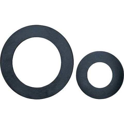 Rubber flange gasket DN 20 PN 6 28 x 53 mm 3 mm thick black NEW