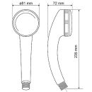 Douchette à main Evenes Luna 5 jets ø 81 mm chromé NEUF