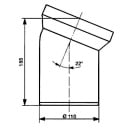 Sanitärtechnik Eisenberg WC-aansluitstuk DN100 22°, wit NIEUW