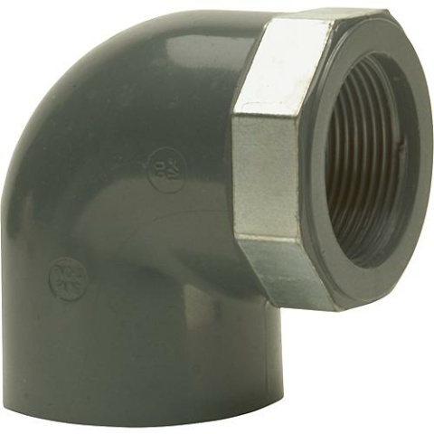 Bänninger PVC-U - Adhesive fitting elbow 90°, 32 mm x 1"", cylindrical thread on one side 621.10.02.32.1 NEW