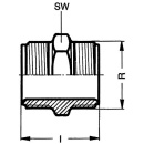 Bänninger PVC-U - Adhesive fitting double nipple, 11/2"" 621.91.19.11/2 NEW