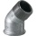 Hermann Schmidt Tempergussfitting verzinkt Nr. 121, Winkel I/A 45°, Ø 3/8"" NEU