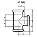 Hermann Schmidt Tempergussfitting verzinkt Nr. 130, T-Stück, Ø 2"" NEU