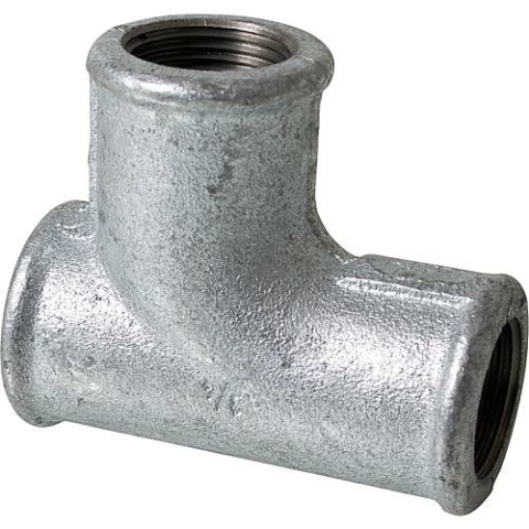 Hermann Schmidt malleable cast iron fitting, galvanised no. 131, elbow T-piece, Ø 3/4"" NEW