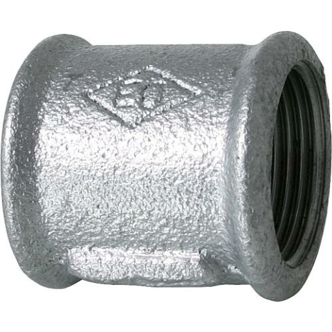 Hermann Schmidt malleable cast iron fitting galvanised no. 270 Socket, Ø 1 1/2"" NEW