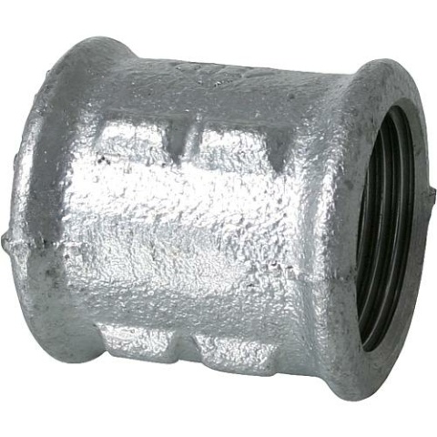 Hermann Schmidt malleable cast iron fitting galvanised no. 271 Socket with right and left-hand thread, Ø 3/8"" NEW