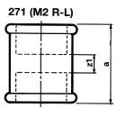 Hermann Schmidt gietijzeren fitting gegalvaniseerd nr. 271 Mof met rechtse en linkse schroefdraad, Ø 3/4"" NIEUW