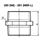 ATUSA Malleable iron fitting galvanised No. 281 Double nipple with right and left-hand thread, Ø 1/2"" NEW