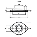 ATUSA Tempergussfitting verzinkt Nr. 320 Gewindeflansch, Ø 3/4"" NEU