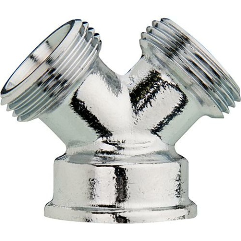 verchroomd Y-stuk 3/4"" 1 x 3/4"" IG / 2 x 3/4"" AG NIEUW