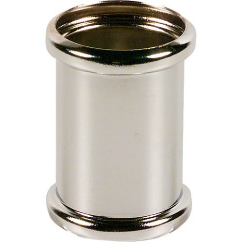 Chrome-plated brass double socket 32 x 32 mm, with 2 O-rings NEW