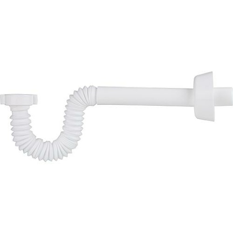 Flexible tubular siphon 230mm 11/4""x32mm PP/ABS Colour: White NEW