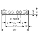 Uchwyt manometru Geberit 153mm + 73mm NOWOŚĆ