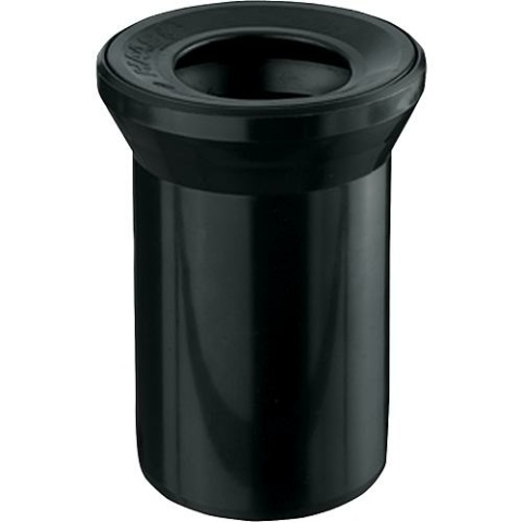 Otto Haas WC connection piece black, with seal Ø 110/110 mm, straight NEW