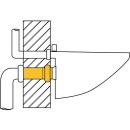 Otto Haas WC connection piece black, with seal Ø 110/110 mm, straight NEW