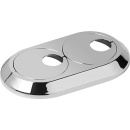 Double eccentric rosette 18mm chrome-plated plastic,...