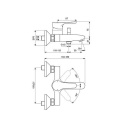 Ideal Standard AP-Wannenmischer Standard Alpha Ausladung 174 mm chrom NEU