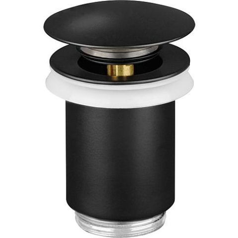 Afvoerplug Evenes DN32 (1 1/4") met overloop zwart mat NIEUW