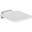 Système de siège pliable Hewi 900 LxP : 350x415mm, chrome/blanc NOUVEAU
