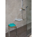 Système de siège pliable Hewi 900 LxP : 350x415mm, chrome/blanc NOUVEAU