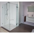 Système de siège pliable Hewi 900 LxP : 350x415mm, chrome/blanc NOUVEAU