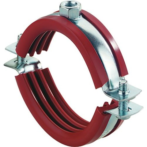 Fischer silicone pipe clamp FRSH 87-92 (3""), M10, galvanised 63513 NEW