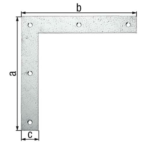 GAH Alberts corner bracket, 200x200x30mm, sendzimir galvanised 332952 NEW