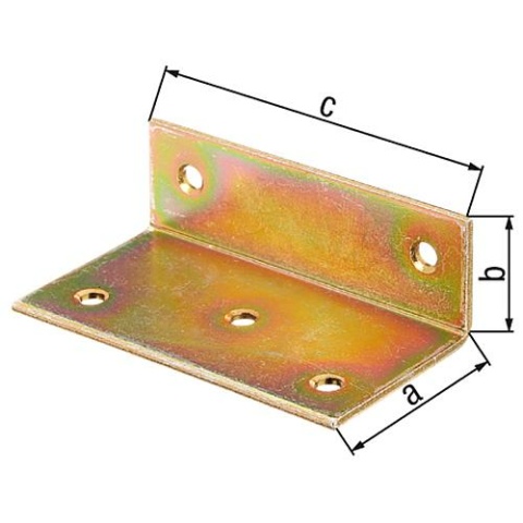 GAH Alberts wspornik szerokokątny 40x25x75mm, ocynkowany 332501 NOWOŚĆ