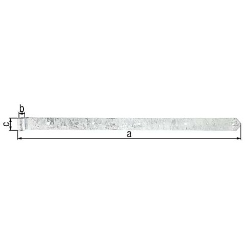 GAH Alberts shutter hinge straight / rounded 800 x 45 mm, ø 16 mm, hot-dip galvanised 314293 NEW