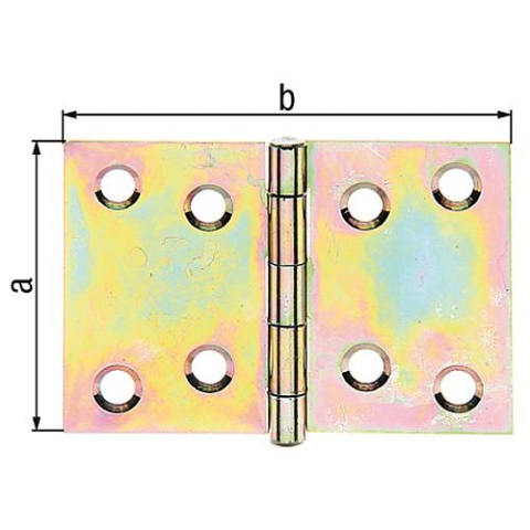 GAH Cerniera Alberts, 50x74x1mm, zincata sendzimir 346485 NUOVO