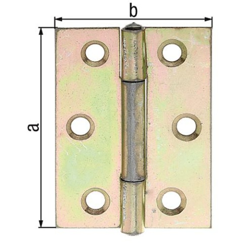 GAH Alberts Scharnier, 51x37x1mm gelb verzinkt 345884 NEU