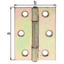 GAH Alberts Scharnier, 51x37x1mm gelb verzinkt 345884 NEU