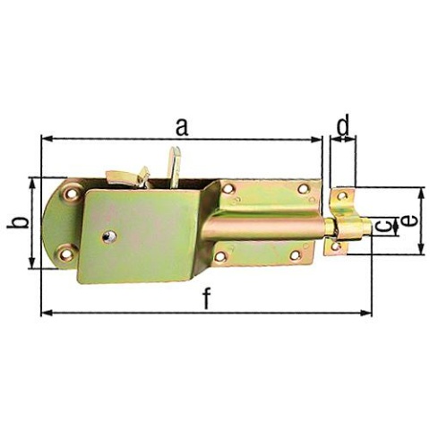 GAH Chiusura di sicurezza Alberts, con occhiello 200 mm, zincata, passivata a film spesso 124182 NUOVO