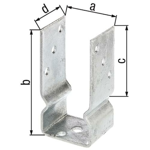 GAH Alberts U-shaped post bases, type 451, 71x150mm, hot-dip galvanised 217600 NEW
