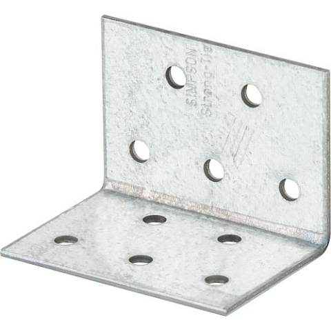 Conector angular Simpson Strong-Tie galvanizado sin nervio, 40x40x60mm, grosor 2mm 5701953304461 NUEVO