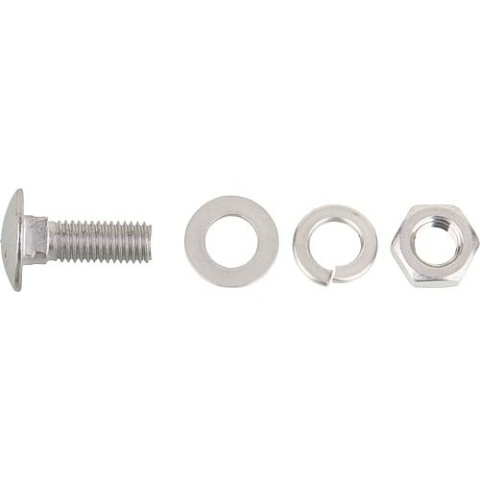 Bullone di trasporto Sunex in acciaio inossidabile M10x30mm con rondella, dado e rondella elastica NUOVO